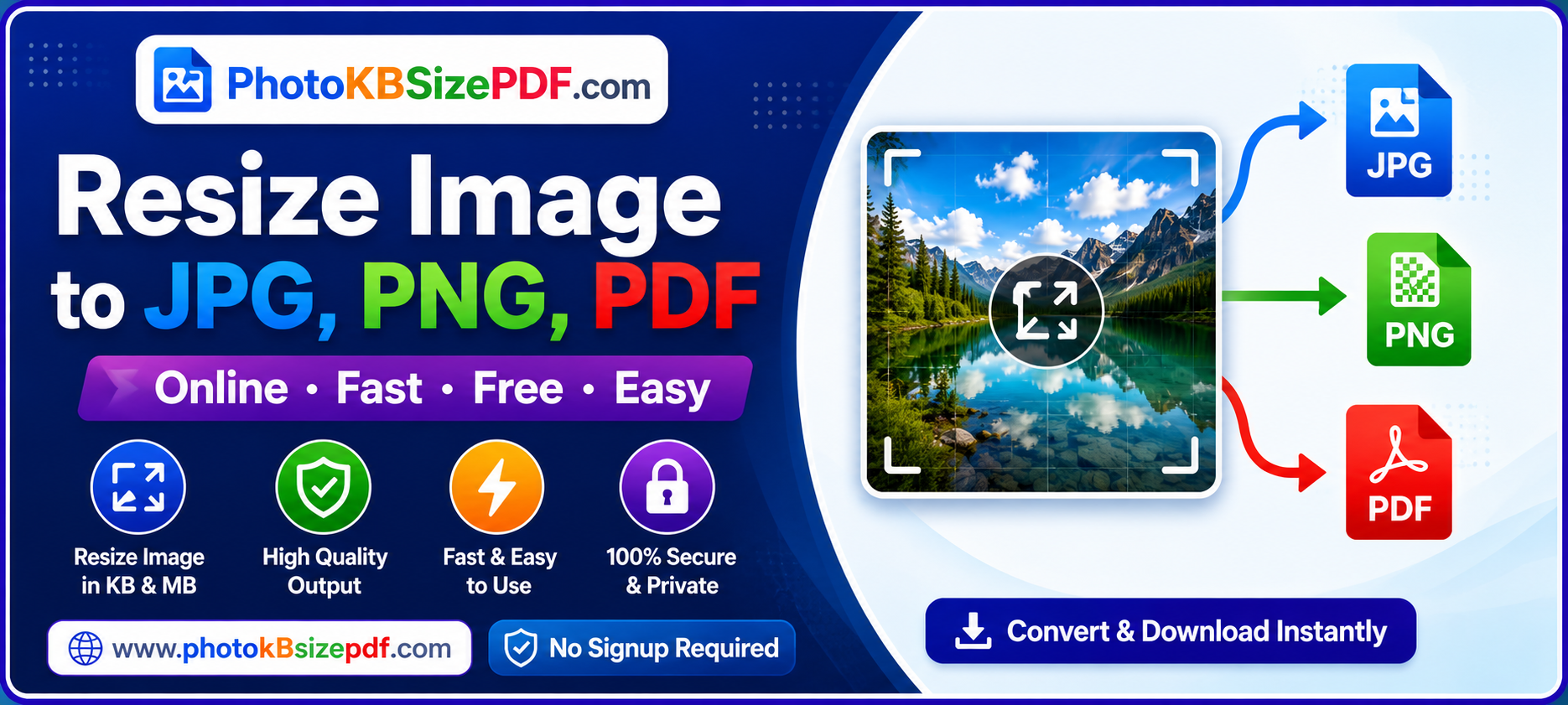 Resize Image To JPG PNG PDF Online Free