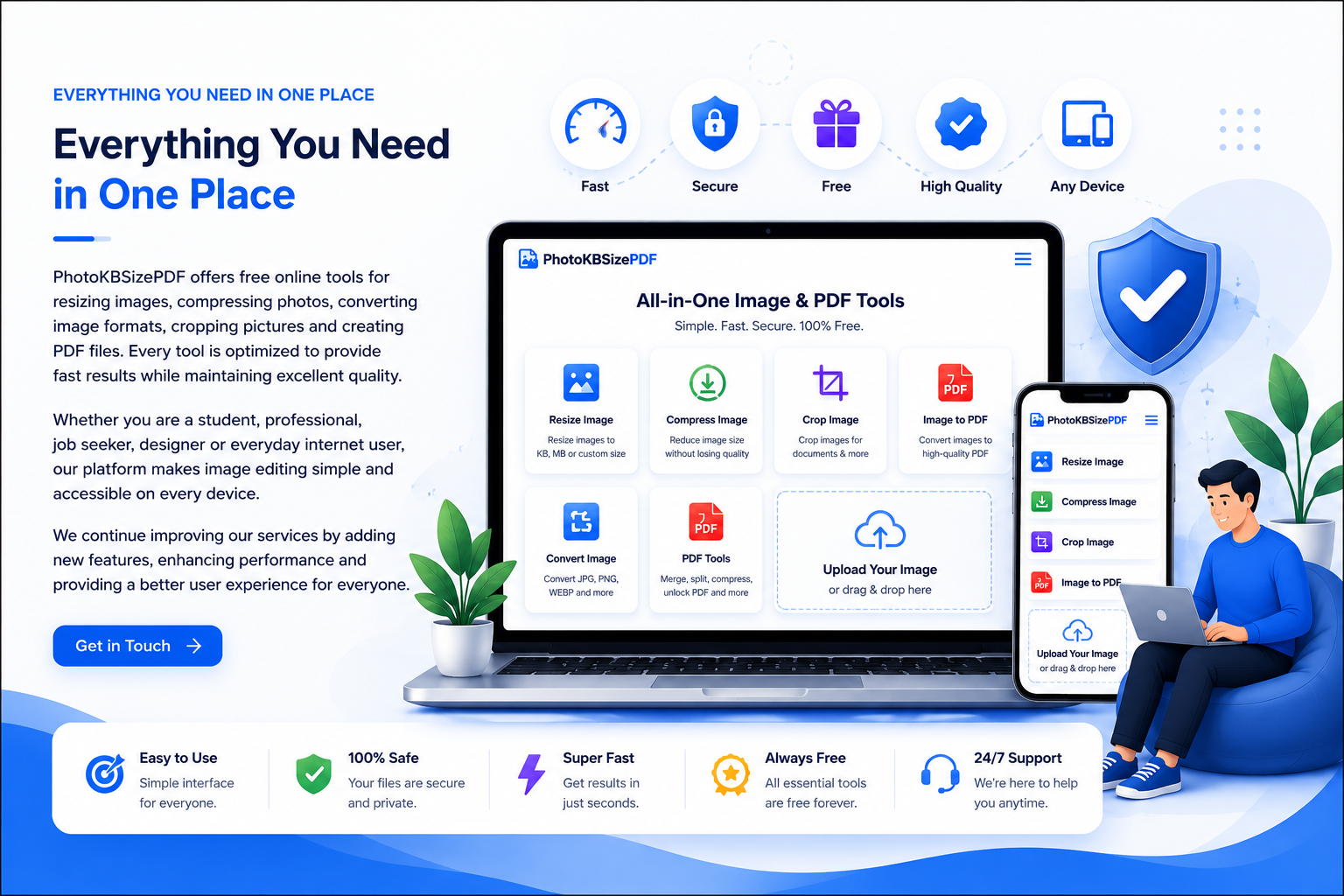 Online Image Resize and PDF Tools